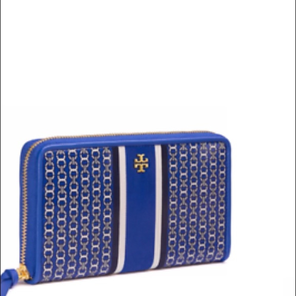 Tory Burch royal blue Gemini wallet!